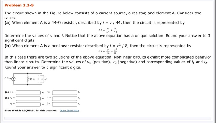 Solved Problem 2.2-5 The circuit shown in the Figure below | Chegg.com