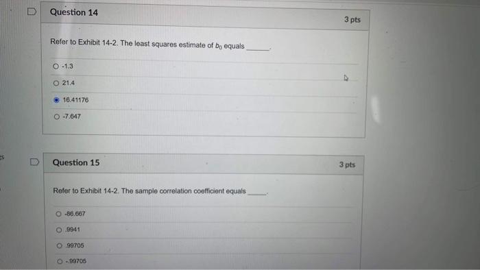 Solved Exhibit 14-2 You are given the following information | Chegg.com