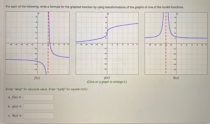 Solved For each of the following, write a formula for the | Chegg.com