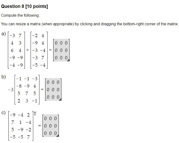 Solved Question 8 [10 points] Compute the following: You can | Chegg.com