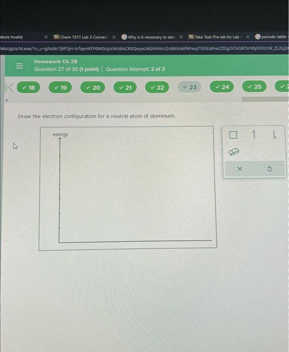 Draw the electron configuration for a neutral atom of