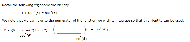 Sec Rewritten Solved Recall the following trigonometric | Chegg.com