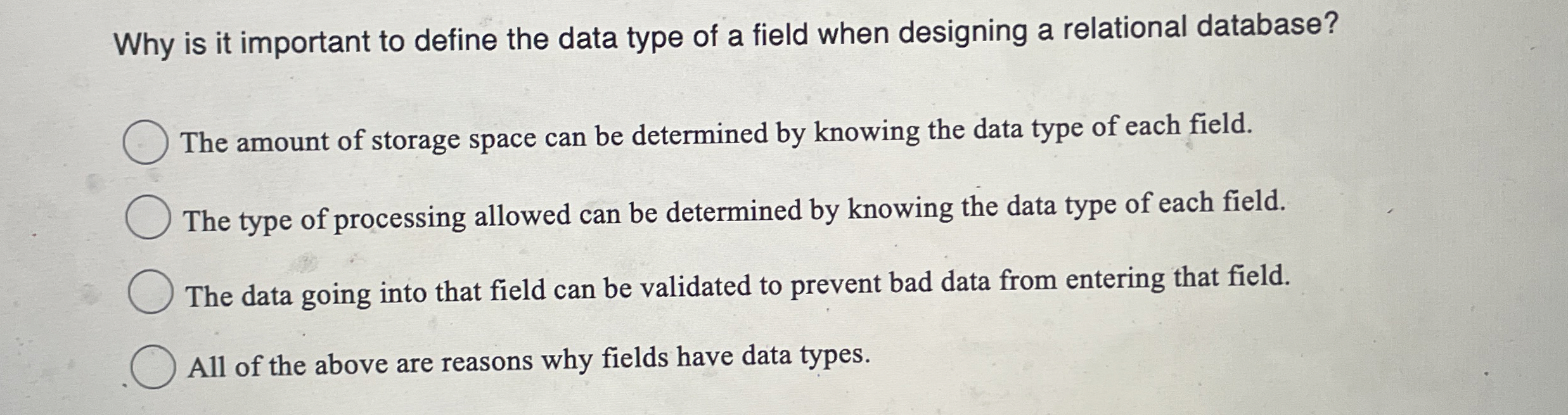 Solved Why is it important to define the data type of a | Chegg.com