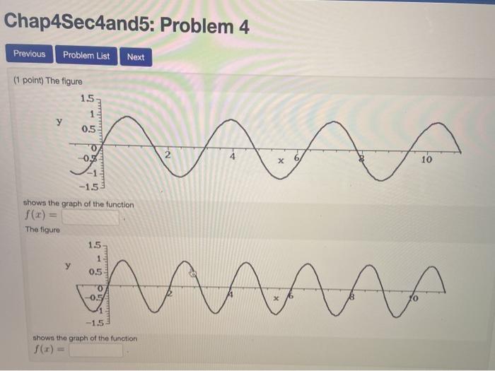Solved Chap4Sec4and5: Problem 2 Previous Problem List Next | Chegg.com