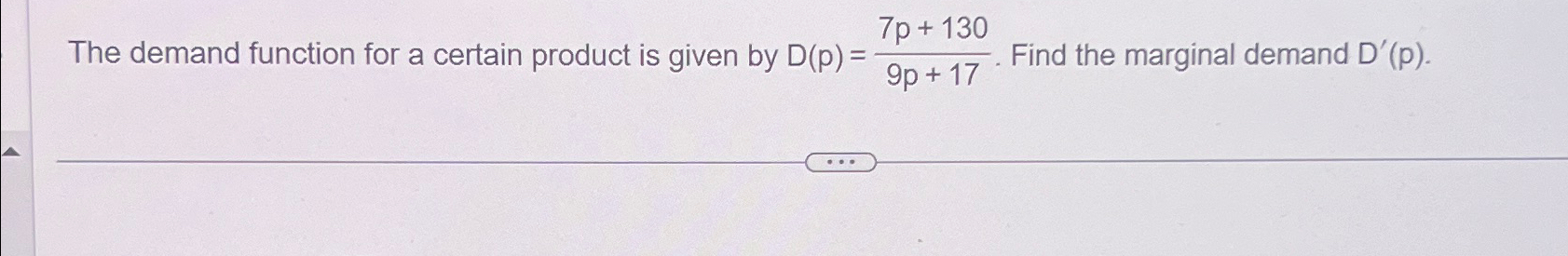 Solved The demand function for a certain product is given by | Chegg.com