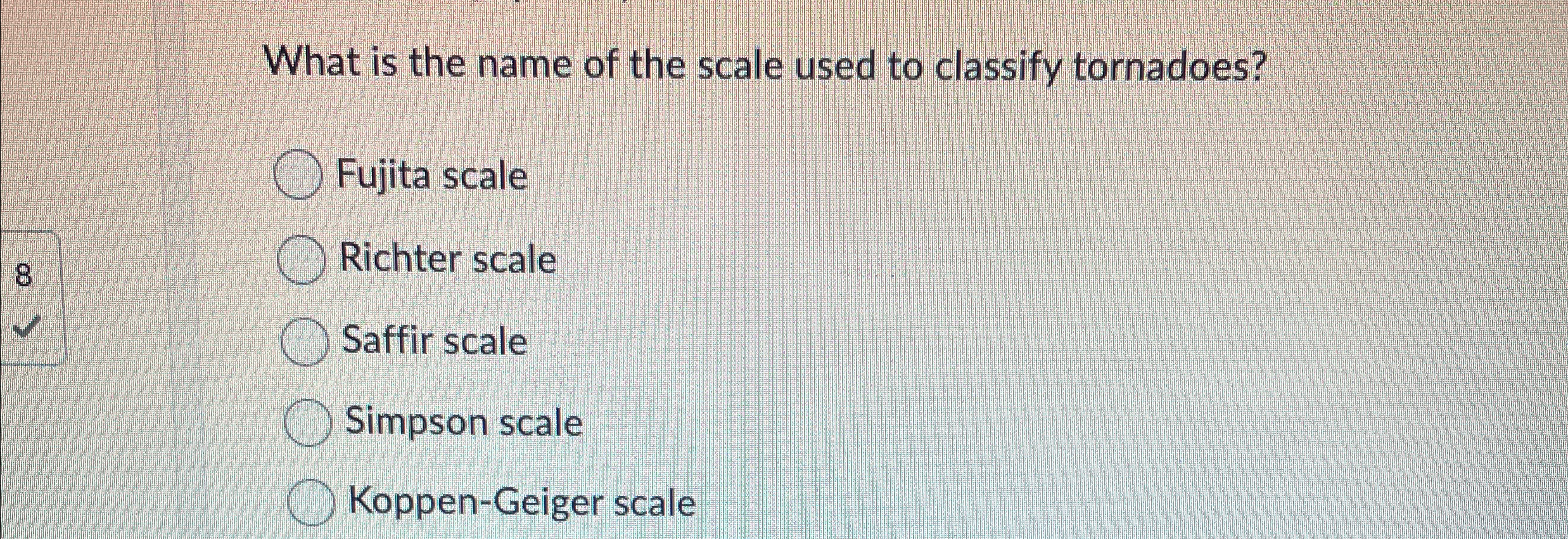 Solved What is the name of the scale used to classify | Chegg.com