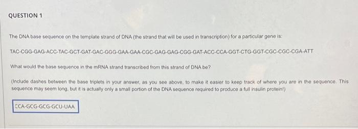 Solved Using this mRNA codon chartand the mRNA sequence you | Chegg.com