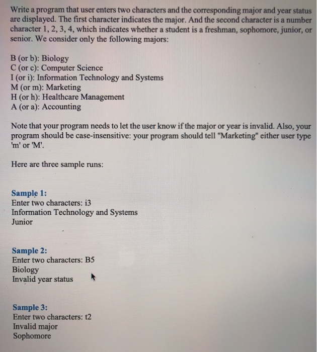 Solved Write a program that user enters two characters and | Chegg.com