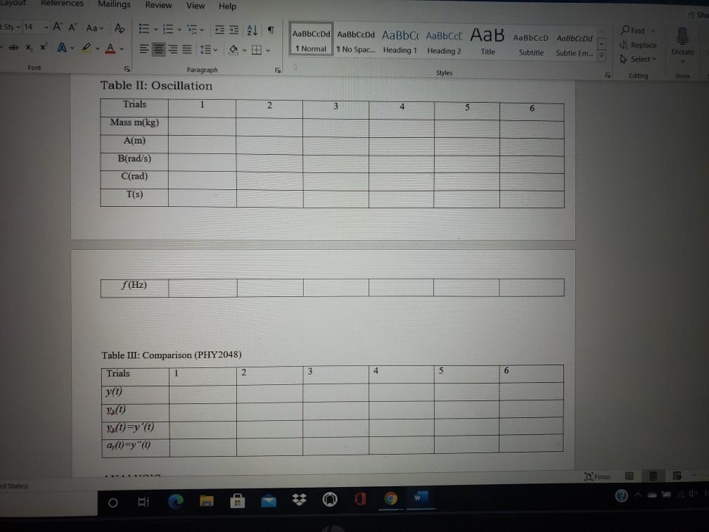 Solved please help filling the table. Down below are two | Chegg.com