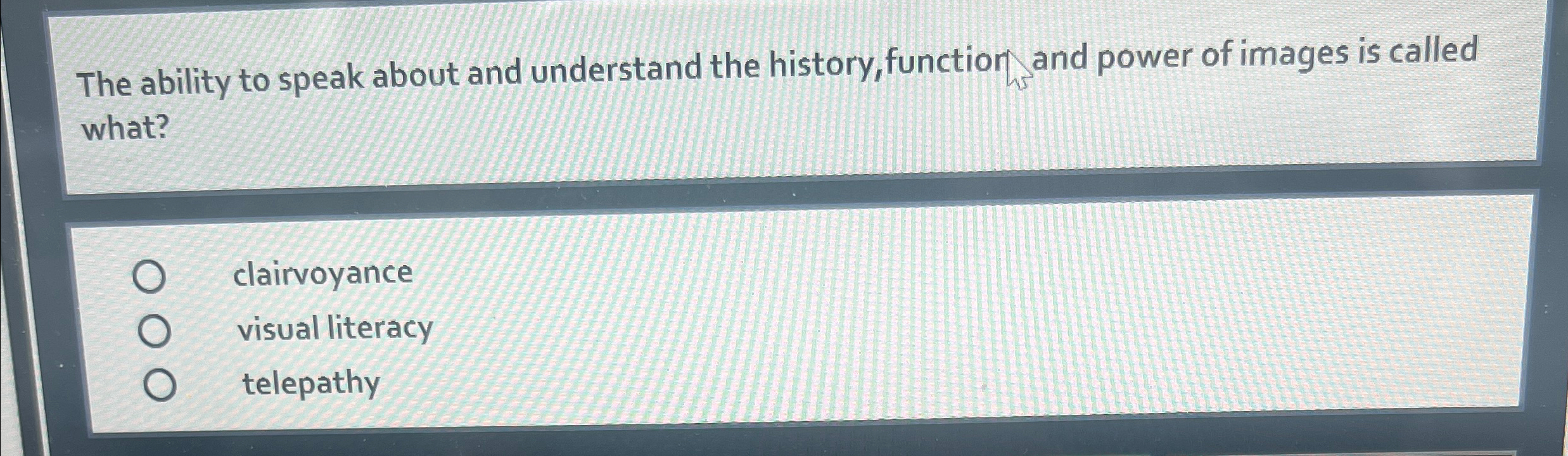Solved The ability to speak about and understand the | Chegg.com