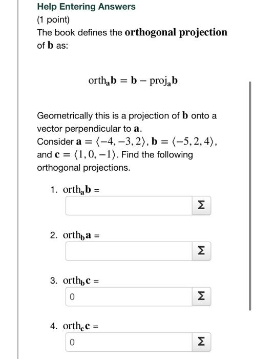 Solved Help Entering Answers (1 point) The book defines the | Chegg.com