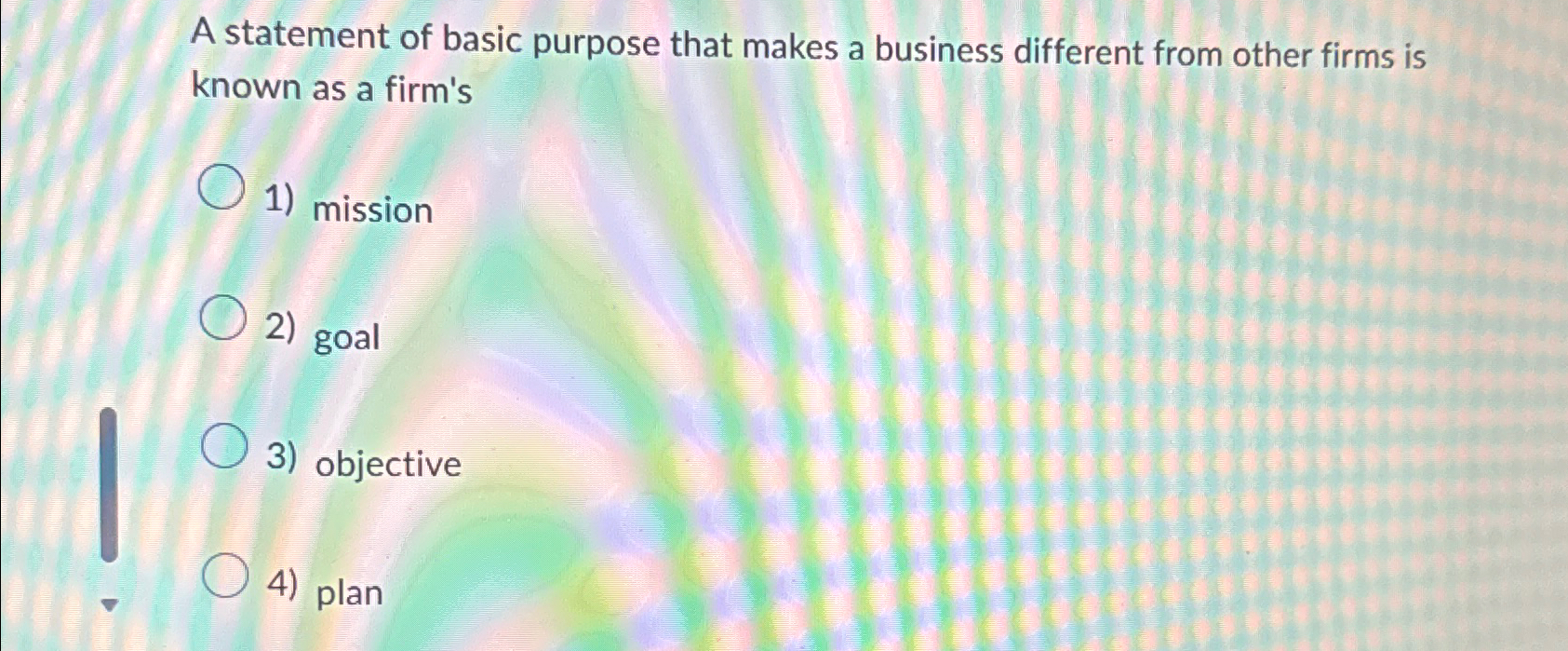 Solved A statement of basic purpose that makes a business | Chegg.com