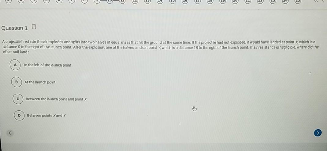 Solved Question 1 A Projectile Fired Into The Air Explodes | Chegg.com