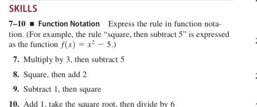 Solved Skills 7 10 Function Notation Express The Rule In Chegg Com