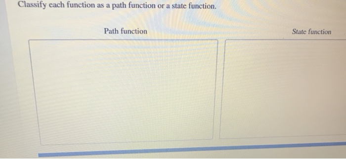 Classify each function as a path function or a state | Chegg.com