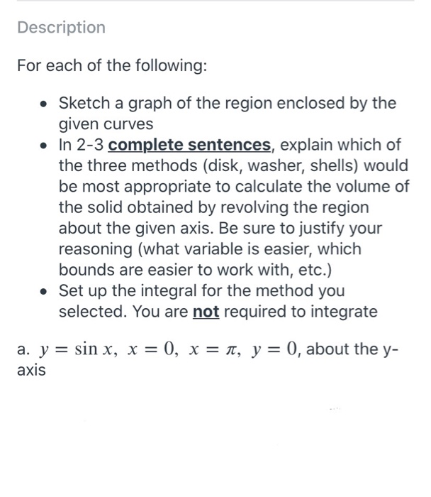 Solved Description For each of the following: • Sketch a | Chegg.com