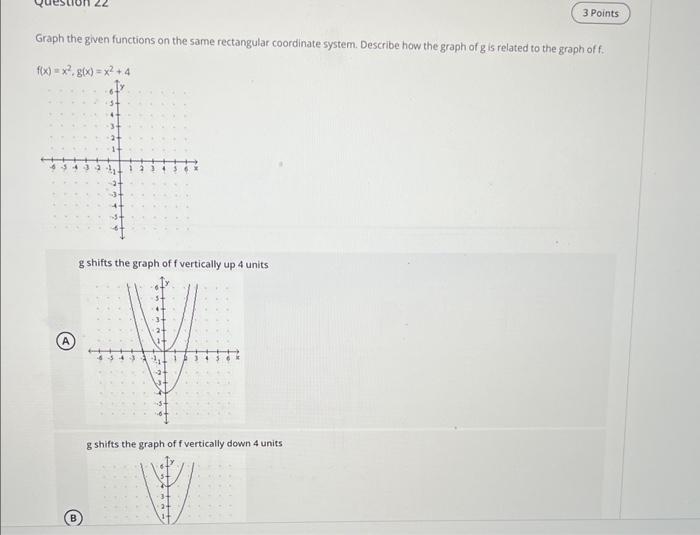 Solved Graph the given functions on the same rectangular | Chegg.com