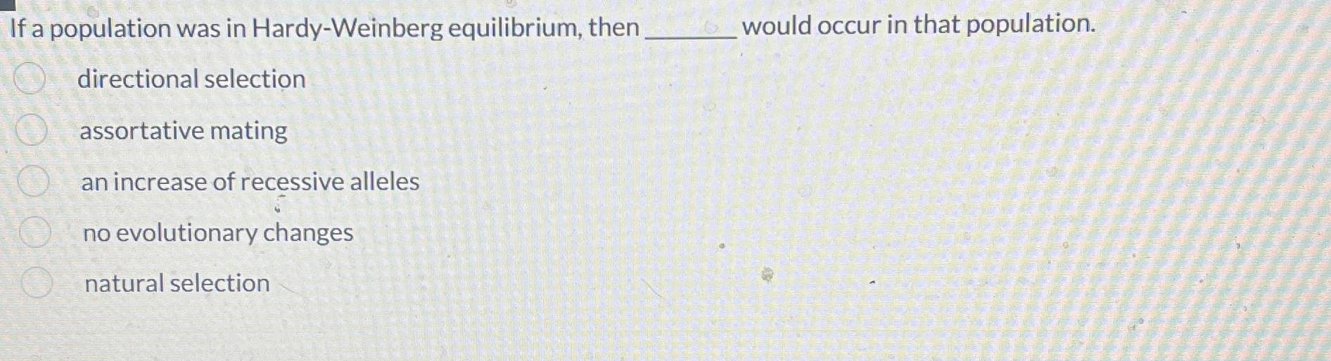 Solved If A Population Was In Hardy Weinberg Equilibrium Chegg Com