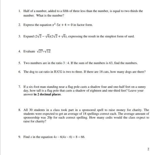 Solved 1 Half Of A Number Added To A Fifth Of Three Les Chegg Com