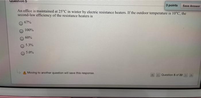Solved Question 5 3 points Save Answer An office is | Chegg.com