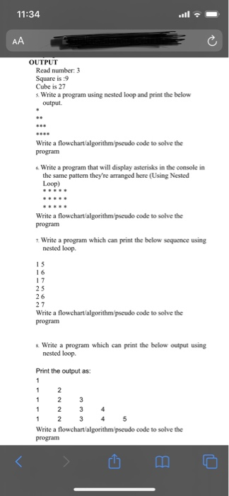 Solved 11:34 1. Write an program that read two numbers in a | Chegg.com