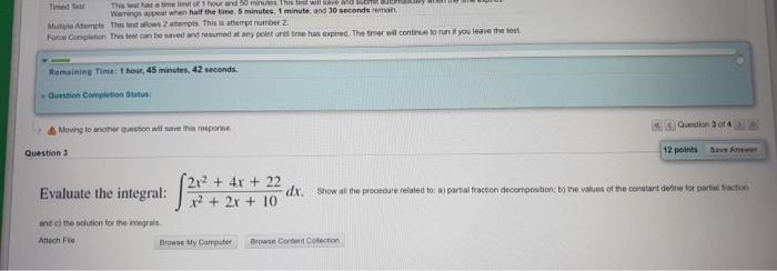 Solved w Question Completion Status: Click Submit to | Chegg.com