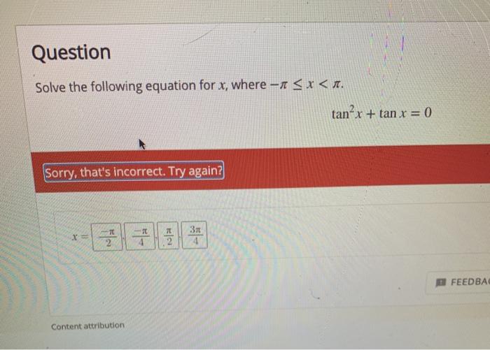 Solved Question Solve the following equation for x, where -i | Chegg.com