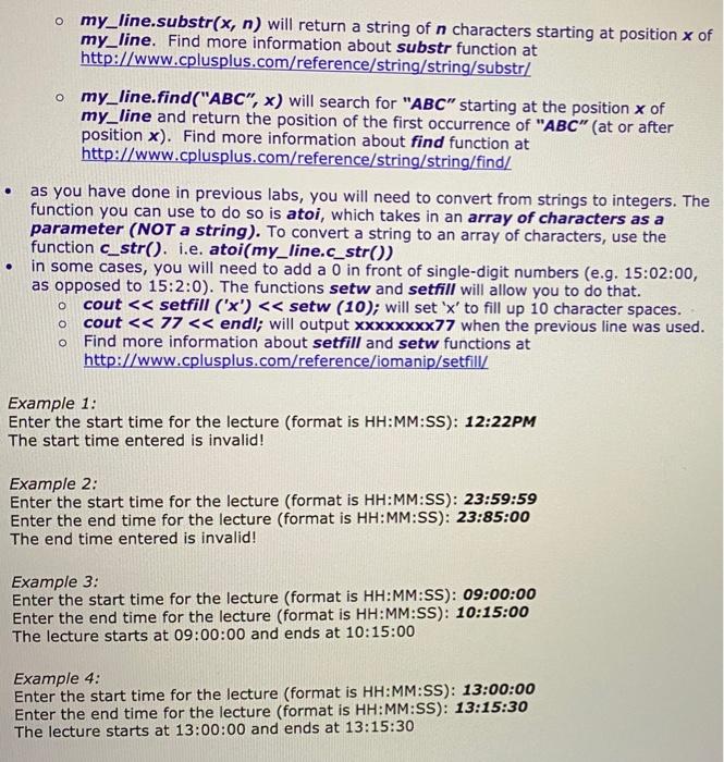 Solved . . (Exercise 1) Create-timelnput.cpp In this part of | Chegg.com