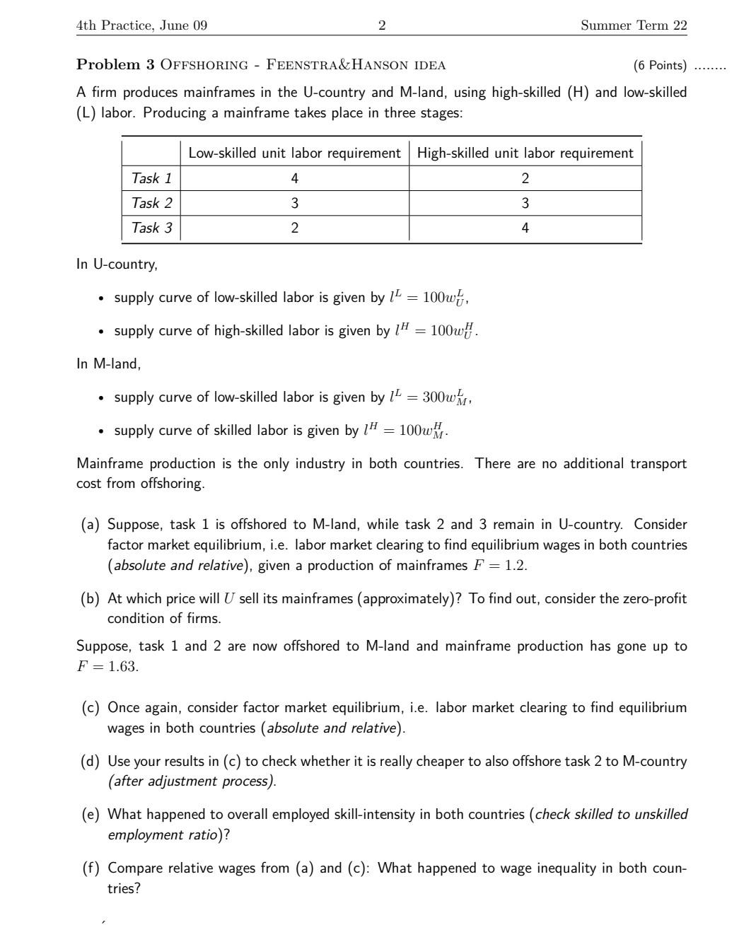 4th Practice, June 09 2 Summer Term 22 Problem 3 | Chegg.com