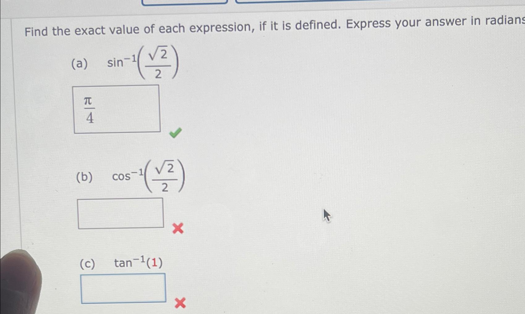Solved Find the exact value of each expression, if it is | Chegg.com