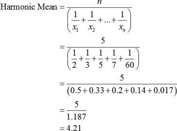 Harmonic Mean In Statistics Pdf