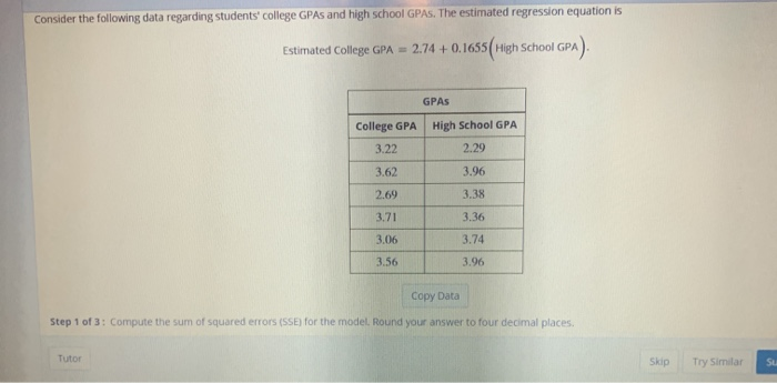 Solved Consider The Following Data Regarding Students' | Chegg.com