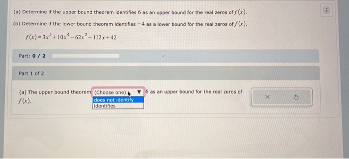 Solved (a) Determine If The Upper Bound Theorem Identifies 6 | Chegg.com