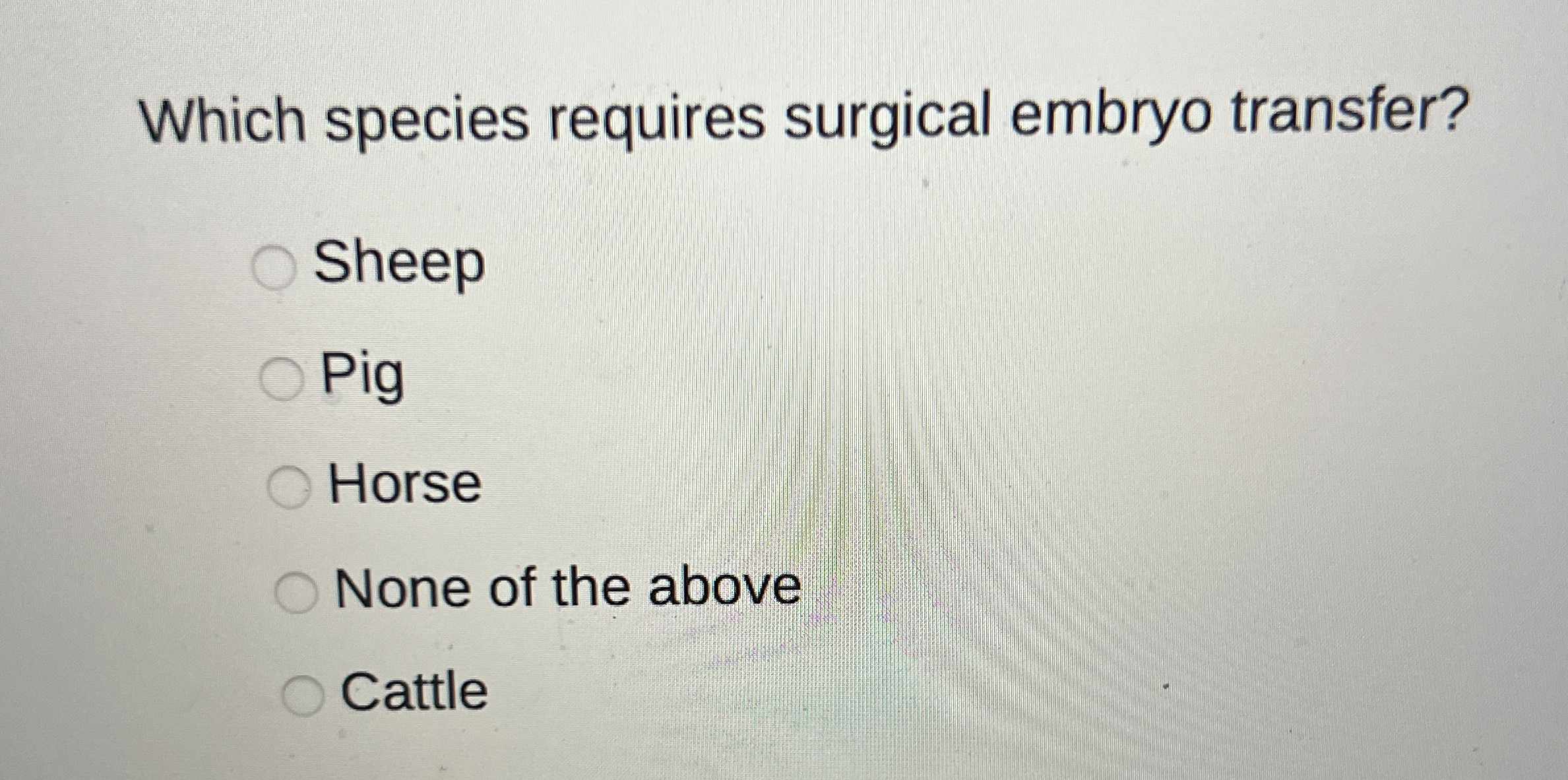 Solved Which species requires surgical embryo | Chegg.com