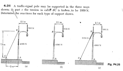 Sign Panel Support Structure Signal Pole Example Solved A traffic-signal pole may be supported in the three | Chegg.com