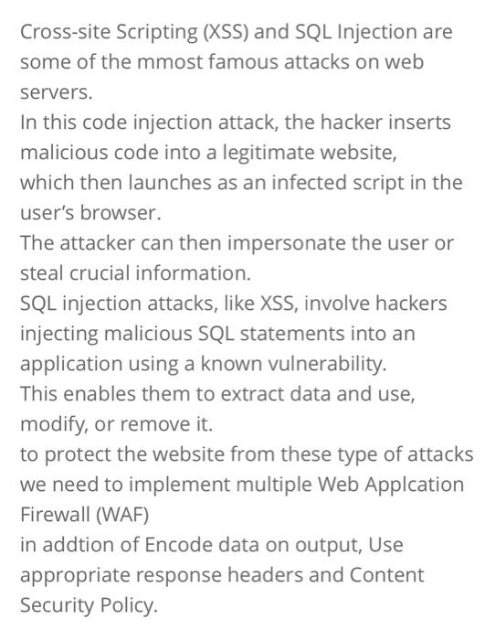 SQL injection and cross-site scripting: The differences and attack