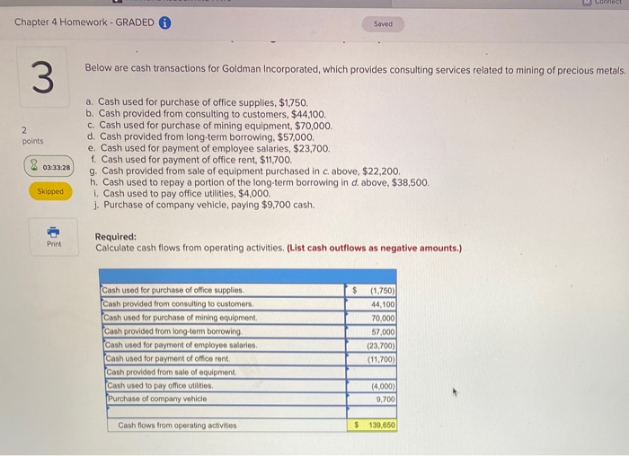 connect chapter 4 homework