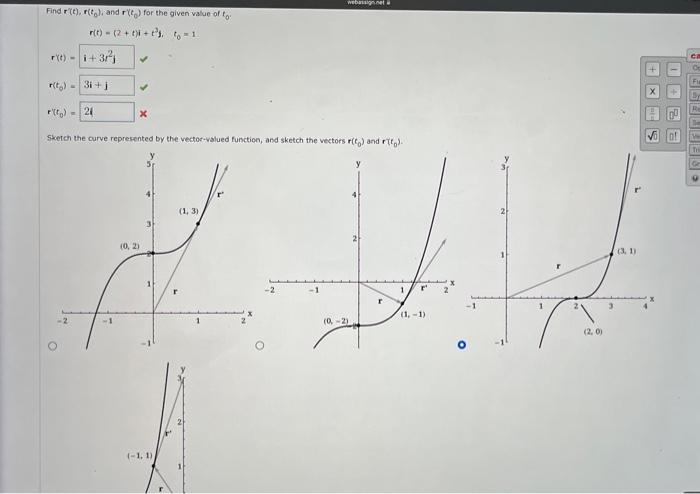Solved Find r′(t),r(t0); and r(t0) for the given value of t0 | Chegg.com