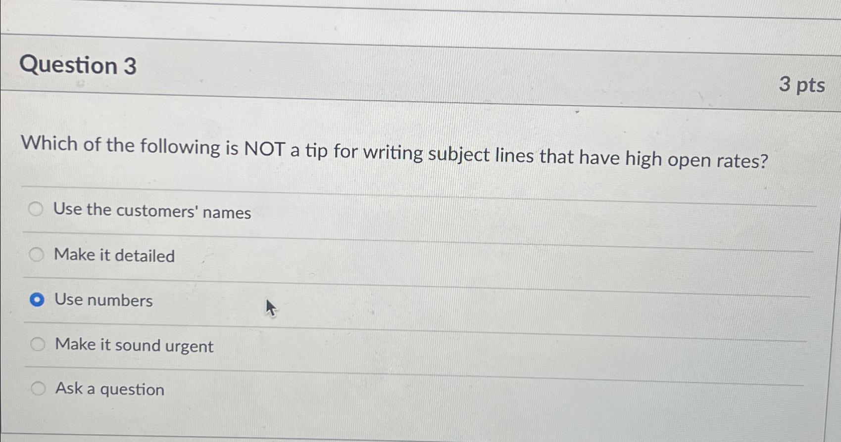 Solved Question 33 ﻿ptsWhich of the following is NOT a tip | Chegg.com