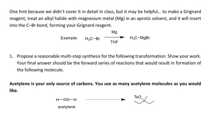 Solved Just Solve For Multi Step Synthesis For The Following | Chegg.com