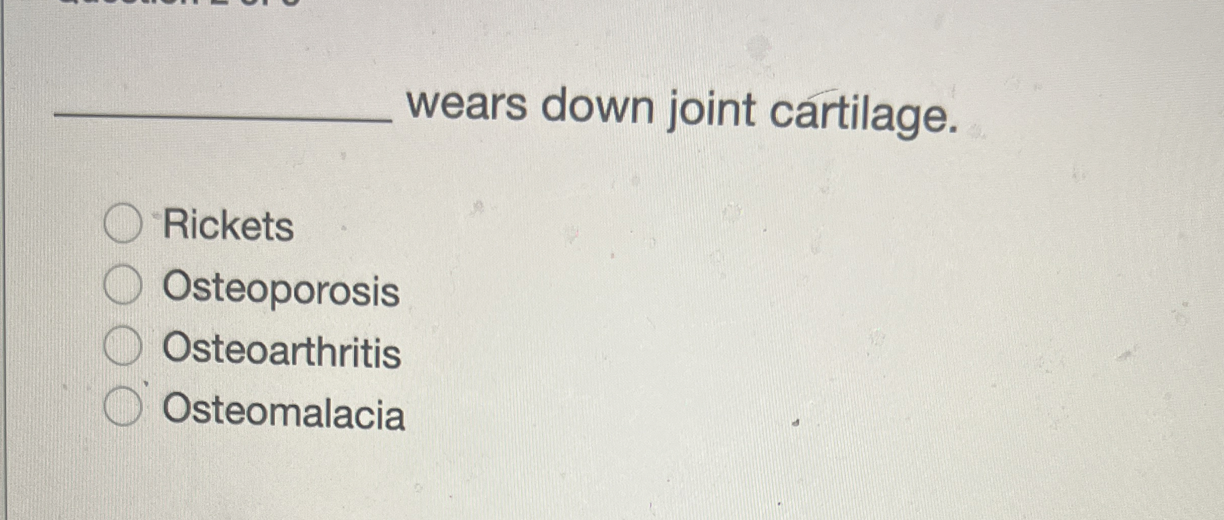 Solved wears down joint | Chegg.com