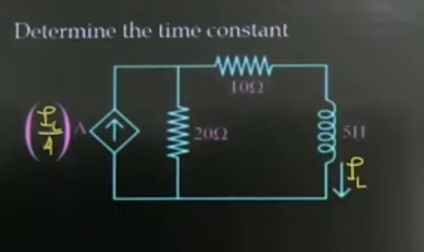 Solved Determine the time constant | Chegg.com