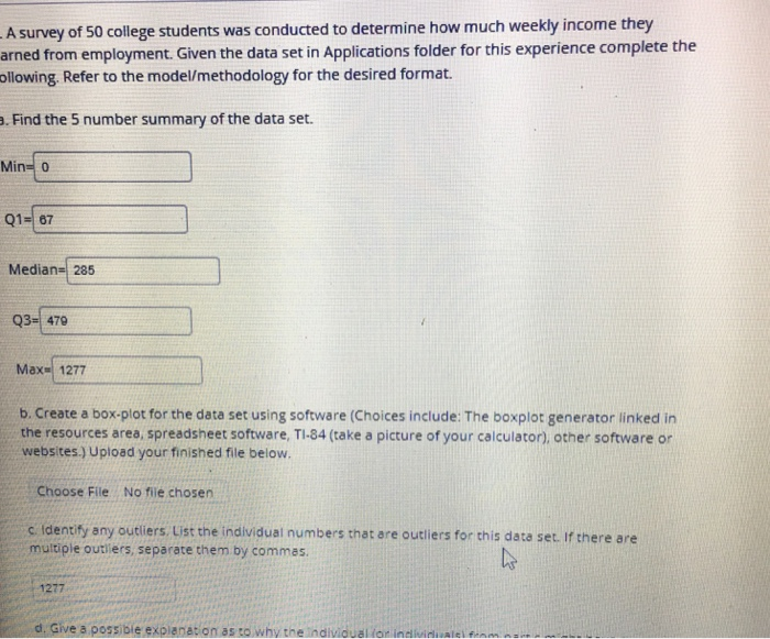 Solved A survey of 50 college students was conducted to | Chegg.com