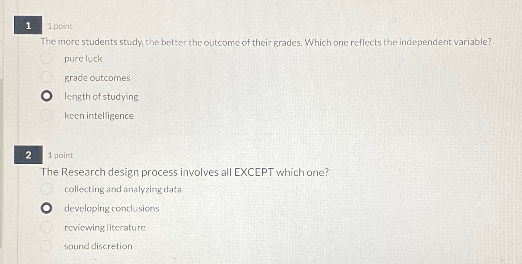 Solved 1 ﻿pointThe more students study, the better the | Chegg.com