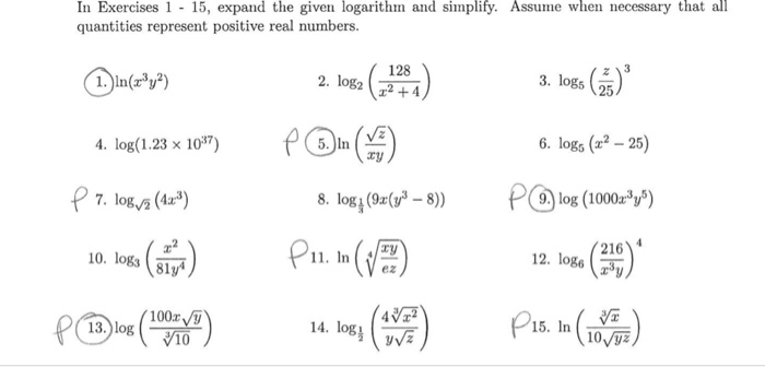 Solved In Exercises 1 15 Expand The Given Logarithm And Chegg Com