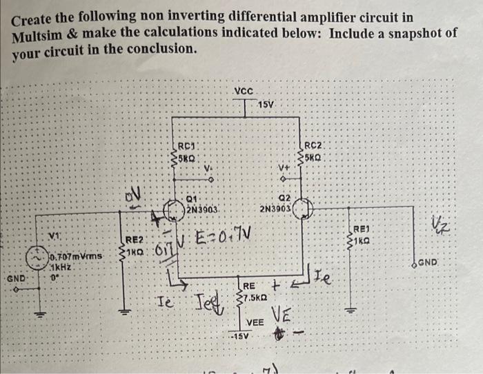 Solved Create the following non inverting differential