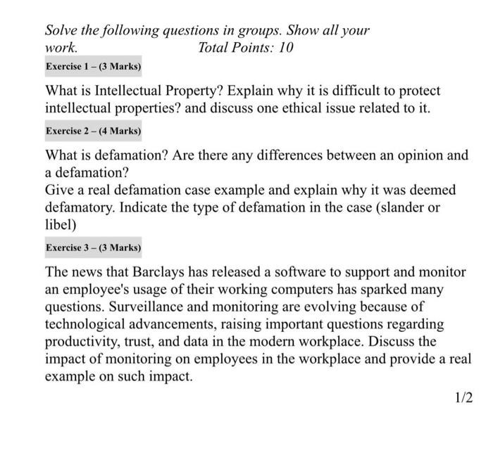 Solved What is defamation? Are there any differences between