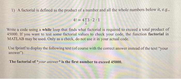 Solved MATLAB Help Please!!!!! Please Write The Code For The | Chegg.com