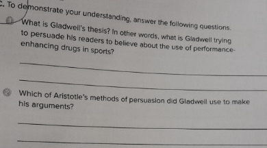 what is gladwell's thesis