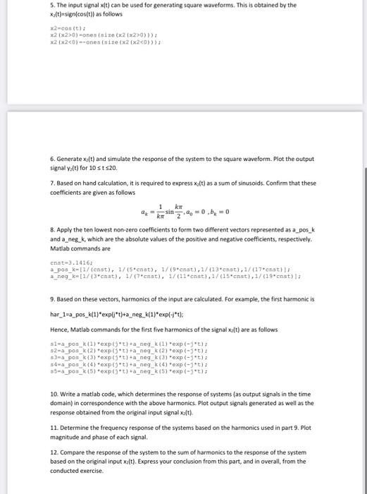 Solved Frequency response of continuous-time systems In this | Chegg.com